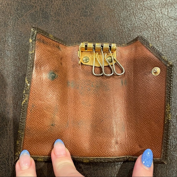 Louis Vuitton Brown Monogram Key Holder Case Ultra Rare Vintage - Picture 3 of 6